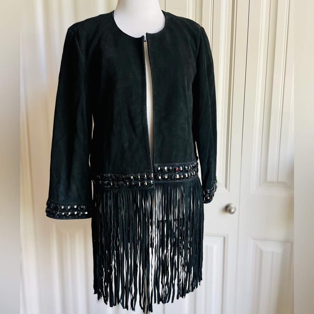 Piperlime Collection Suede Fringe Jacket - Picture 4 of 12